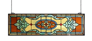 32 Zoll Breite Horizontale Buntglas Fensterbehänge Tiffany Glas Fenster P... - Bild 1 von 6