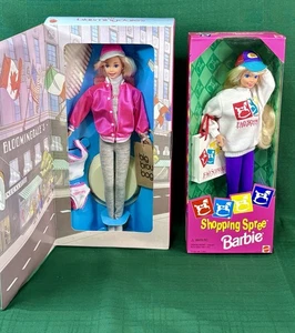 2-Barbie BLOOMINGDALES 1996 16290 & SHOPPING SPREE FAO SCHWARZ 1994 12749 NRFB - Picture 1 of 18
