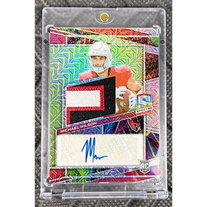 2023 Panini Spectra Michael Wilson Mojo Prizm RPA /10 Rookie Patch Auto #227 AZ - Picture 1 of 5