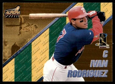 1998 Pacific Aurora Pennant Fever Ivan Rodriguez Texas Rangers #7 - Image 1 of 2