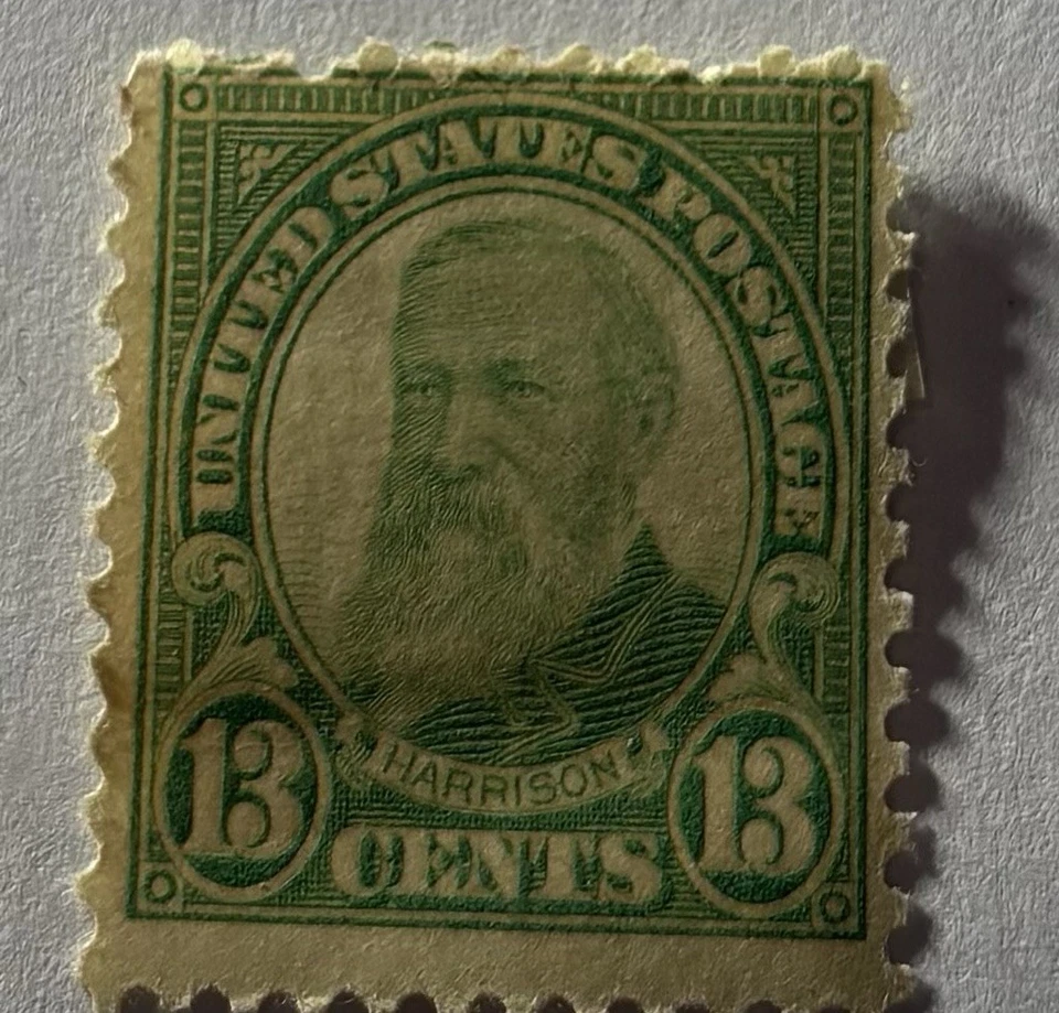 USA 1925 Ben Harrison, VINTAGE 13-Cent, Used, Sc#622, VG Cond, Odd (1) Postmark! - Image 1 of 1