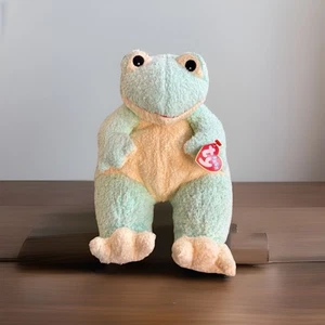 Juguete de peluche de colección Ty Green Frog Sonajero 1999 Lovey Security - Imagen 1 de 8