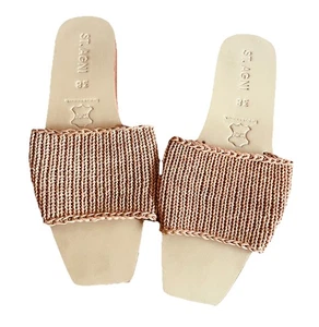 ST AGNI Knitted Leather Slide / Sandals Ladies Size 38 / 7 Nearly New Condition - Picture 1 of 8