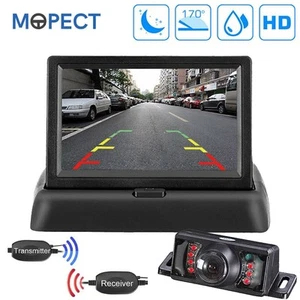 MOPECT Nummernschild Rückfahrkamera Funk Kabellos Mit 4.3'' LCD Monitor Auto KFZ - Bild 1 von 12