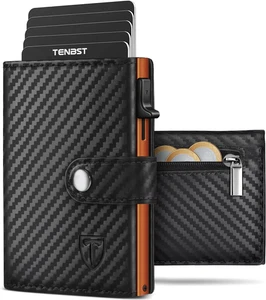 TENBST Geldbörse Herren Mit Münzfach & RFID Schutz, Slim Wallet Kartenetui Klein - Bild 1 von 7