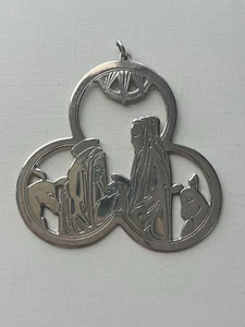 Lunt Sterling Heilige Familie Erste Weihnachten Vintage 1975 Ornament Neuwertig - Bild 1 von 4