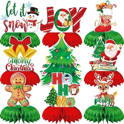 Centros de mesa de Navidad - Decoraciones de mesa de Navidad para fiesta de Navidad D Foto 1 de 4