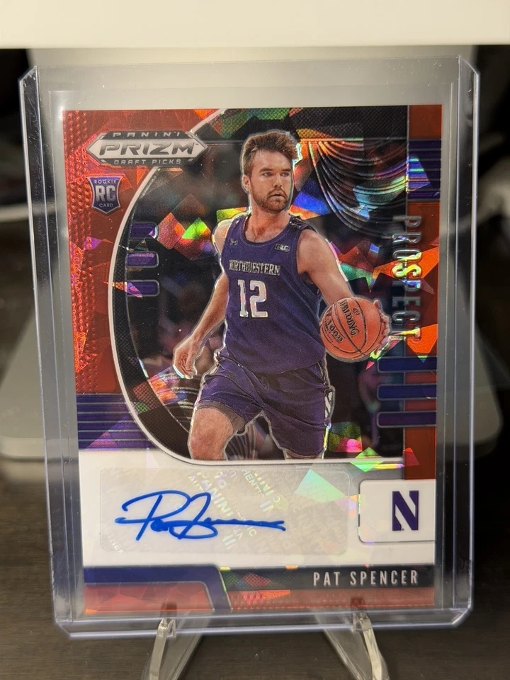 Selecciones del draft Panini Prizm 2020-21 Pat Spencer rojo helado Prizm automático  Foto 1 de 2