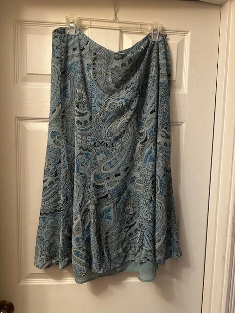 Falda Midi Judith Hart Multicolor Paisley, Talla 16, ¡¡Excelente Estado!!! Foto 1 de 1