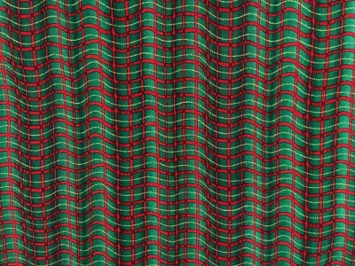 Cotton Quilt Fabric Christmas Red Green Gold Metallic Concord Kesslers by1/2Yard - Image 1 of 3