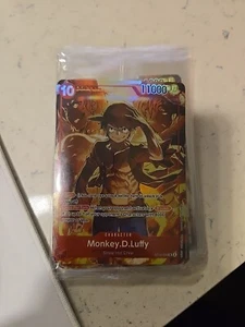 One Piece Monkey.D.Luffy ST10-006 SR Super Rare Sealed Promo Card English Mint - Picture 1 of 3