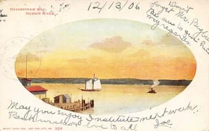 Segelschiff Schlepper Haverstraw Bay Hudson River New York 1906 Postkarte - Bild 1 von 2