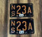 New Jersey “1956” License Plates With Tags - Vintage - #NS-23A - Rare Find