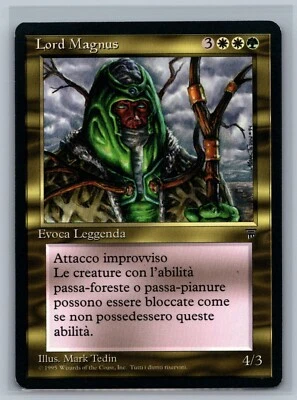 Magic The Gathering ITALIAN Legends Lord Magnus MTG TCG CCG - Image 1 of 2