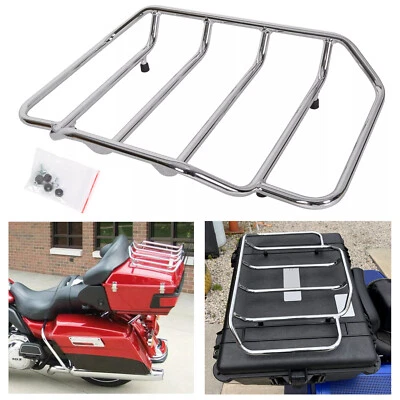 Motorcycle Luggage Trunk Top Rack For Harley Touring Road Street Glide FLHR - Image 1 of 4