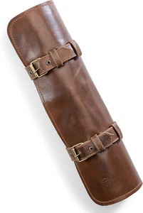 Leder Messerrolltasche für Chef`S - Premium Messerrollenetui aus echtem Buff - Bild 1 von 12