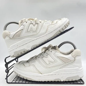 New Balance 550 Triple White Trainers Size UK 6 Womens Leather Gym Casual - Picture 1 of 8