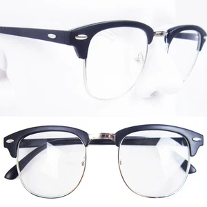 Vintage Half Rim Horn Rimmed Optical Classic Eyeglass Frame Spectacles Rx 3030 - Picture 1 of 15