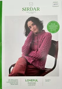 Cárdigan clásico tejido con cable Sirdar Loveful Tweed - 10777 patrón de tejido de punto - Imagen 1 de 3