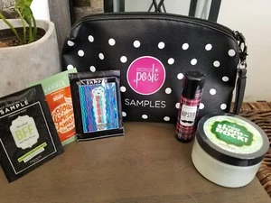 PERFECTLY POSH Set ~ Muster Reißverschluss Etui & volle Größe Hipster & Körpermaske - Bild 1 von 1