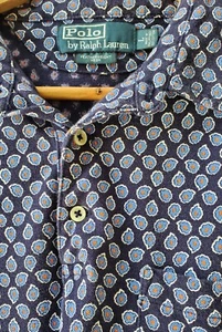 ~Polo~ Ralph Lauren federleichtes Mesh L Mini Paisley schwarzes Hemd neuwertig! - Bild 1 von 5