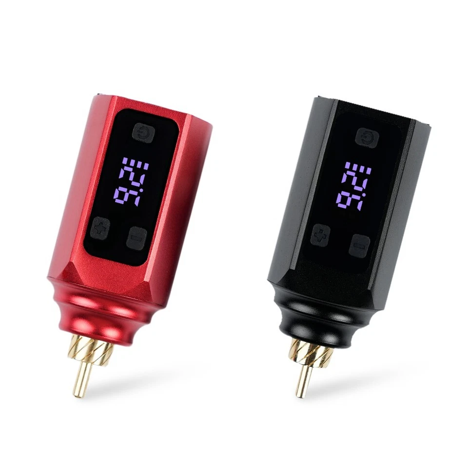 Wireless Tattoo Power Supply 1500mAh Digital LCD RCA Pen Rechargable Battery - Image 1 of 4