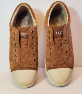 UGG Jemma gesteppte braune Wildleder-Sneaker für Damen #1010650 Größe US 11 - Bild 1 von 6