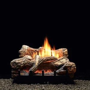 Empire Ceramic Fiber Log Set w/ Vent-Free Burner, MV, 6-piece, 24in., 34,000 Btu - Picture 1 of 4