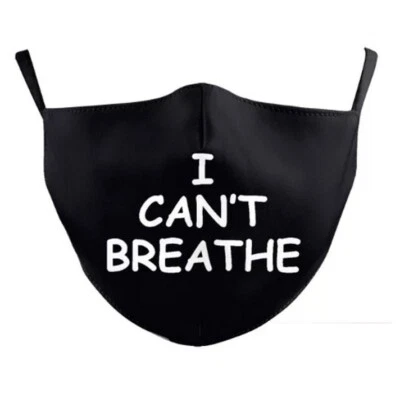 I can't breathe Face Mask Black Lives Matter cant Protest Floyd Washable Cloth - Image 1 of 4