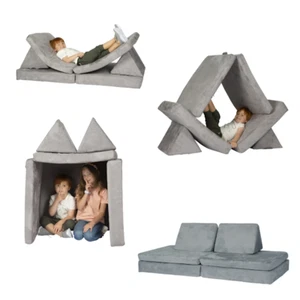 KIDS PLAY CUSHIONS Customizable Foam Couch 4 Pieces - Picture 1 of 15
