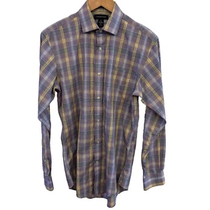 Land's End Shirt Men's Small Purple Tailored Fit Long Sleeve 14-14 1/2 Very Good - Picture 1 of 21