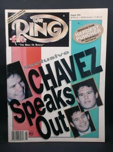 Ring Boxing Magazine August 1993 Julio Cesar Chavez Sugar Ray Leonard Poster  - Picture 1 of 2