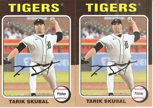 LOTE DE 2 TARJETAS DE BÉISBOL 2024 TOPPS HERITAGE TARIK SKUBAL #247 - Imagen 1 de 1