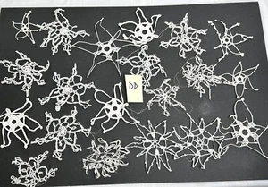 Crochet Snowflake Ornaments Set of 20 Assorted Shapes # DD - Picture 1 of 5