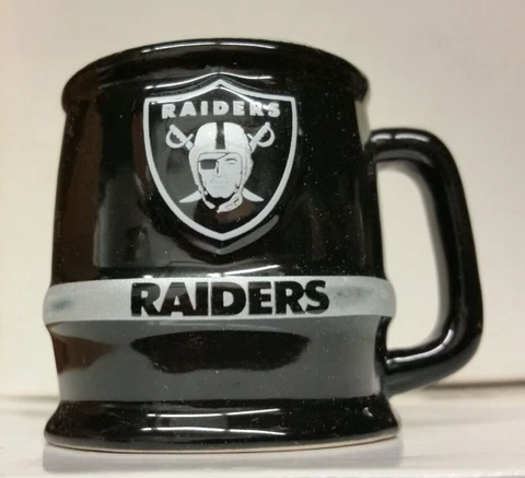 Oakland Raiders Football NFL Shot Glass Ceramic 2 Ounce Cover