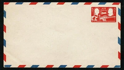 US 1947 #UC17 5c Carmine Air Mail Stamped Envelope Entire Mint - Image 1 of 2