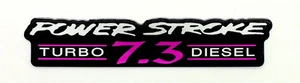 POWERSTROKE 7.3 TD EMBLEM MAGENTA/BLACK SATIN CHROME - Picture 1 of 2