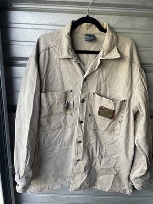 Abrigo De Colección Años 90 Karl Kani Hip Hop Tareas Beige Denim Chaqueta Para Hombre L Suelto Foto 1 de 4