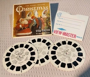1958 The Night Before Christmas Sawyer Viewmaster Vintage Reel Set B382 - Bild 1 von 3