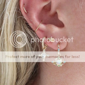 Genuine Opal Multi Gemstone Charm For Huggie 14K Gold Jewelry Earring - Picture 1 of 5