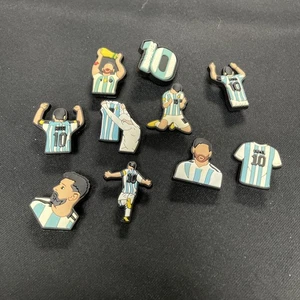 Croc Jibbitz Silicon ~ lot of 10 - Soccer Fans Of # 10 - # 1076 - Picture 1 of 1