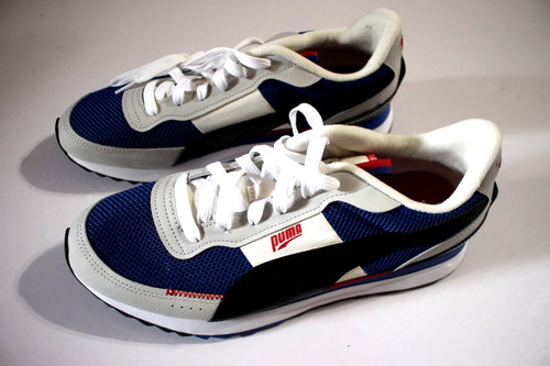 SNEAKERS PUMA TAGLIA 11 5 BLU BIANCO ROSSO