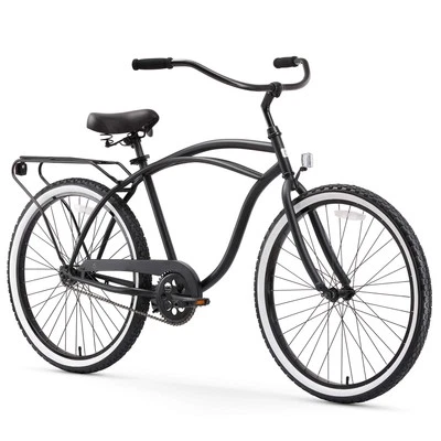 Around The Block Men's Beach Cruiser Bike, Single Speed Step-Through Touring ... - Image 1 of 4