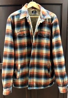 Marmot Ridgefield 重量级夏尔巴内衬法兰绒夹克男式 L — 第 1/4 张图片