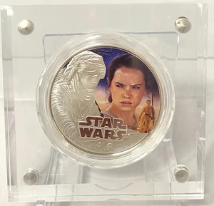 2016 Star Wars Rey Silver Proof $2 Coin - The Force Awakens WITH OGP AND COA - Picture 1 of 9