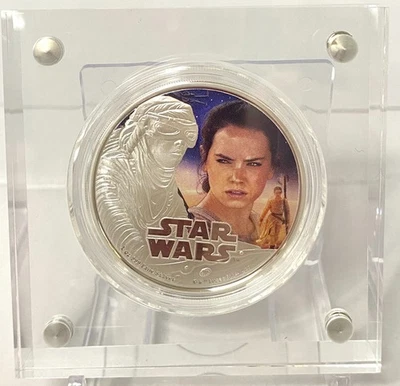 2016 Star Wars Rey Silver Proof $2 Coin - The Force Awakens WITH OGP AND COA - Image 1 of 4