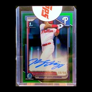 2024 Bowman Chrome Draft Kodey Shojinaga 1st Green Lava Refractor Auto RC 69/99 - Bild 1 von 2