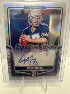 2024 Panini Donruss Optic Dave Krieg Signature Series Auto Holo Silver - Picture 1 of 10