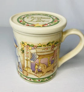 Vintage 1990 Country Kids Sammler Tasse & Untersetzer Set "Christmas Is Love" - Bild 1 von 7