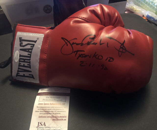 James Buster Douglas Signed Everlast Red Full Size Boxing Glove w/Tyson KO  2-11-90 - Schwartz Authenticated